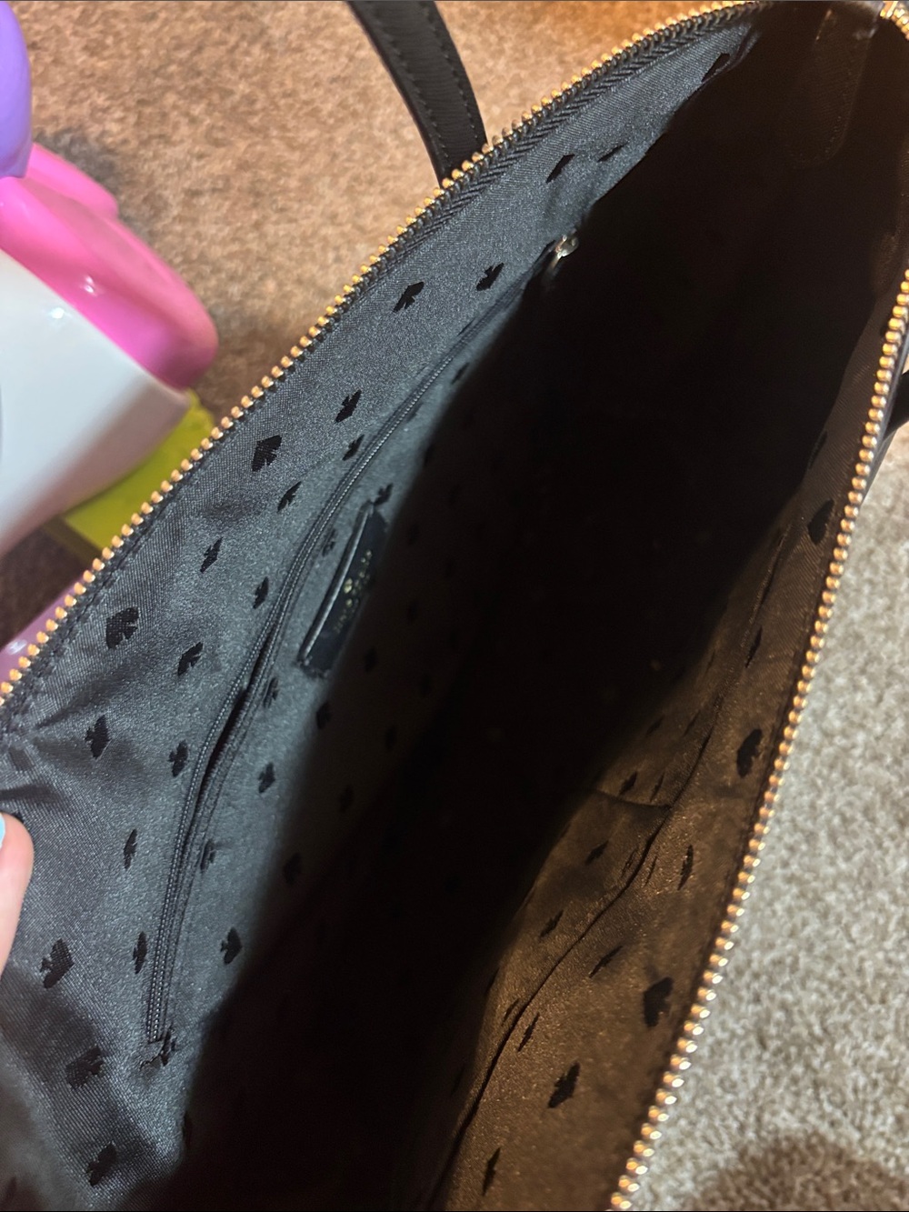 kate spade Black Glitter Tote with Dual Straps - Picture 2 of 2